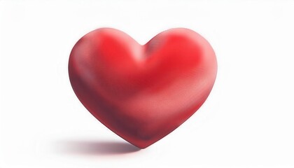 Obraz premium Elegant 3D Red Heart Design. Timeless Symbol of Love and Romance for Valentine's Day, Proposals, Wedding Anniversaries, and Romantic Gifts. Perfect for Cards, Decorations, Social Media, Keepsakes