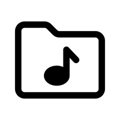 music folder line icon
