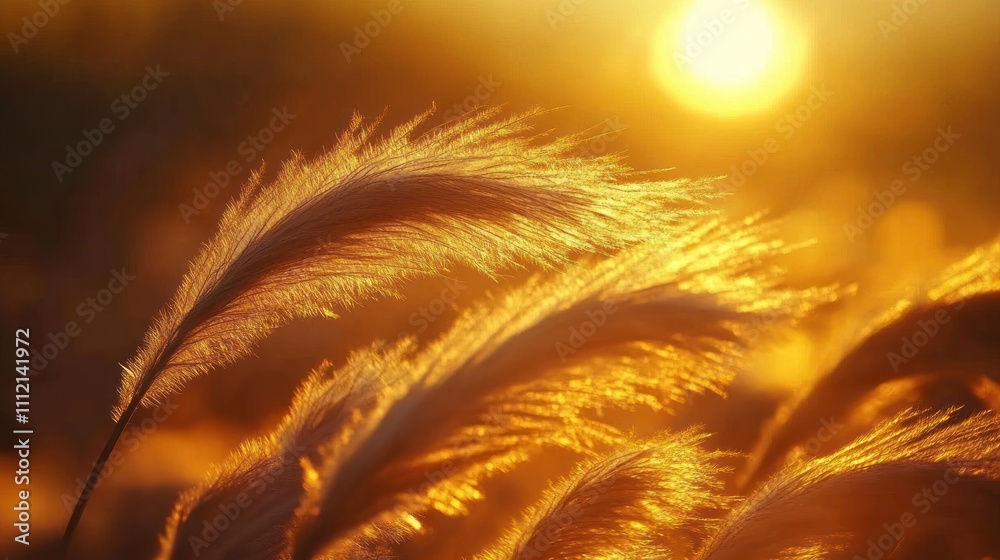 Wall mural golden wheat field