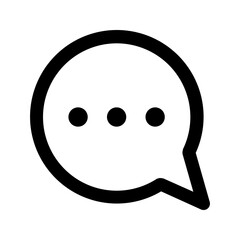 chat bubble line icon