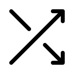 shuffle line icon