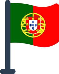 Portugal Flag Rounded