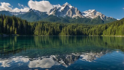 Fototapeta premium Lake in the mountains. Landscape