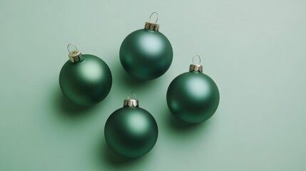 Artistic flat lay of a Christmas bauble featuring elegant details