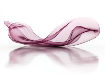 Elegant Abstract Swirl Design with Graceful Fluid Lines in Soft Pink and Burgundy Hues, Perfect for Modern and Minimalist Aesthetics in Arts and Decorations