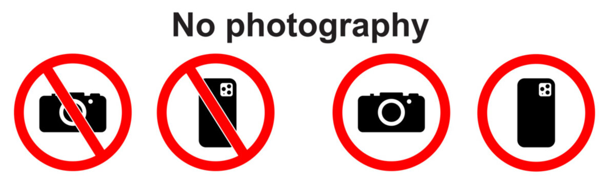 no photography and no camera sign