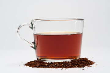 Rooibos tea isolated on white background