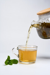Japanese Sencha tea closeup