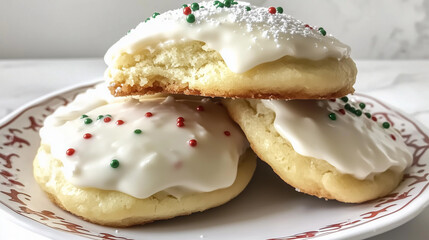 Ooey Gooey Christmas Butter Cookies with Sprinkles