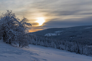 Landscape with Mala Upa, National park Krkonose, Eastern Bohemia, Czech Republic