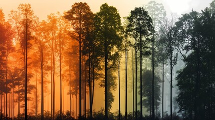 Natural transpiration in autumn forests a portrait of change landscape photography ethereal atmosphere nature's beauty