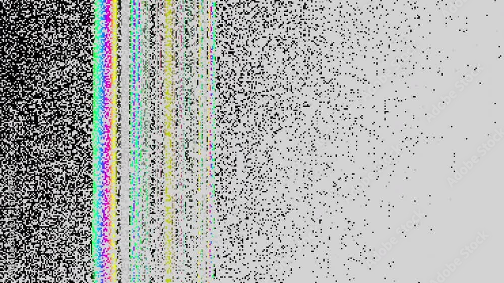 Poster Unique Design Abstract Digital Pixel Noise Glitch Error Video Damage. Seamless Loop video