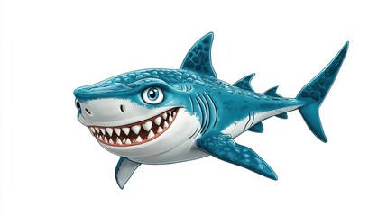 Fototapeta premium Ferocious Aqua Shark 3D Rendering