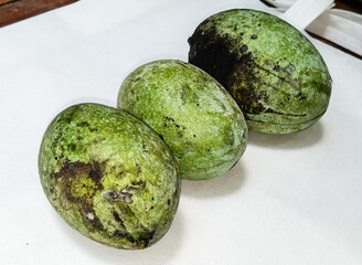 green apple on the table