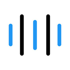 sound waves line color icon