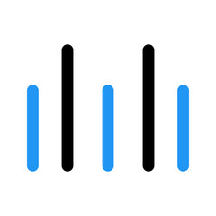 sound waves line color icon