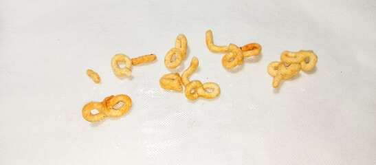 dried apricots on white