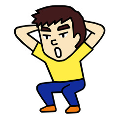 スクワット　イラスト