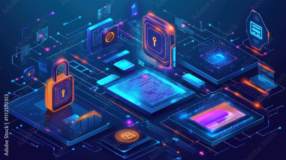 Poster advanced security concepts in digital authentication methods for modern technology solutions
