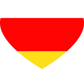 Country flag icon design in shape 