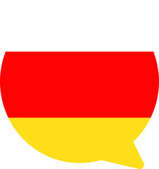 Obraz premium South Ossetia Falg on Chat Icon