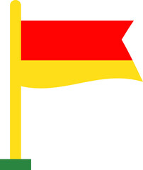 South Ossetia Flag Crisp Flown