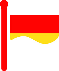 South Ossetia Flag free flown Rounded icon