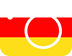 South Ossetia Flag On Camra Icon