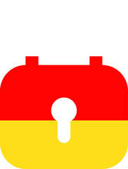 South Ossetia flag on Lock icon