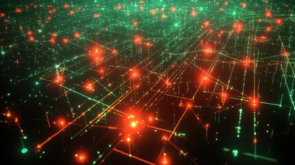 Obraz premium Visualization of Network Vulnerabilities in Cybersecurity Threat Analysis and Risk Assessment