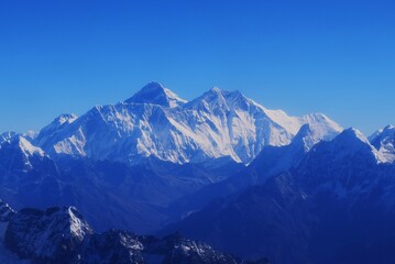 The incredible Mount Everest and Lhoste peaks