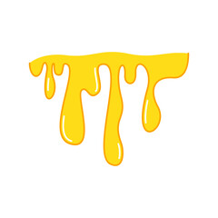 Simple vector illustration of a dripping liquid, dripping liquid, syrup drip vector illustration in hand drawn style