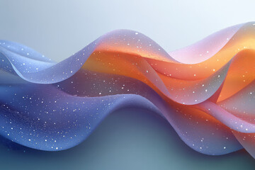 abstract background with waves and stars