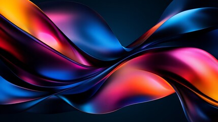 Naklejka premium Abstract Colorful Swirling Liquid Dynamic Waves Background