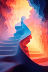 a close up of a fire with a bright orange and blue background