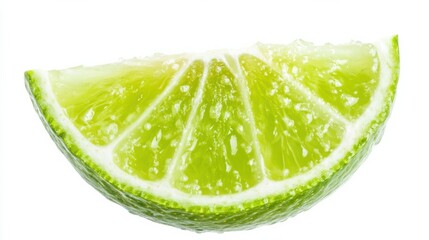 Lime slice isolated on white background