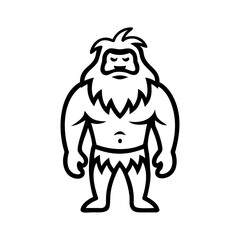 Caveman doodle vector illustration