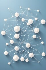 Blue Background Highlighting Abstract Network Patterns