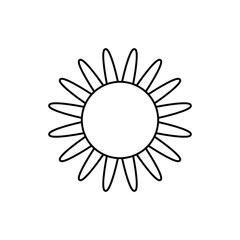 Sun vector icon. Summer illustration sign. hot symbol or logo.