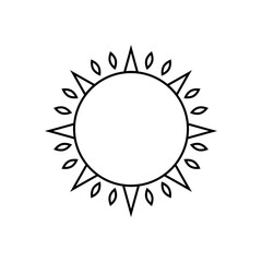 Sun vector icon. Summer illustration sign. hot symbol or logo.