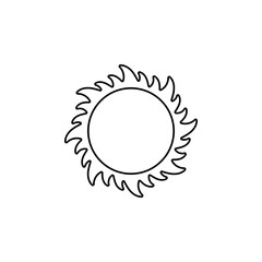 Sun vector icon. Summer illustration sign. hot symbol or logo.