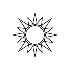 Sun vector icon. Summer illustration sign. hot symbol or logo.