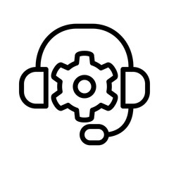 Support vector icon. online help illustration sign. operator symbol or logo.