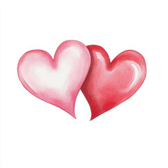 Fototapeta premium pair of intertwined hearts symbolizes love and affection, perfect for Valentine Day celebrations. This artistic representation evokes warmth and connection