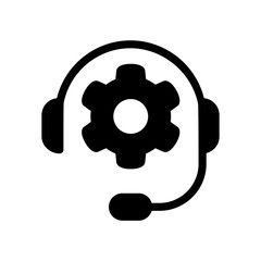 Support vector icon. online help illustration sign. operator symbol or logo.