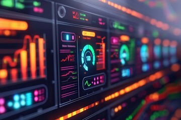 Obraz premium Battery replacement restores energy. Digital data visualization interface