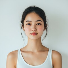Naklejka premium woman with smooth healthy skin