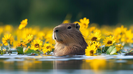 A cute capybara