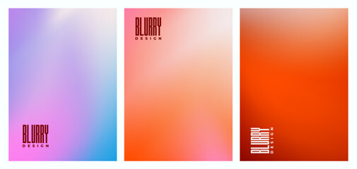 Blur gradient background set