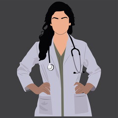 female doctor with stethoscope doctor, nurse, woman, medicine, stethoscope, medical, 